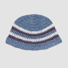 293　バケットハット　手編み　古着　レア　クロシェハット　クラッシャーハット