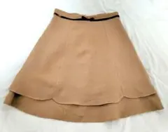 ウエストリボン付き フレアスカート