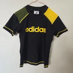 adidas ラッシュガード 半袖 黒/黄/緑 140cm