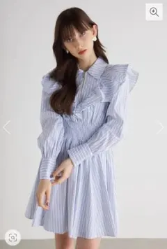 【最終値下げ済み】【美品】rienda フロントZIPフリルミニSHOP