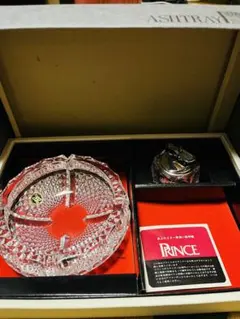 保谷クリスタル　卓上ライター　灰皿　HOYA