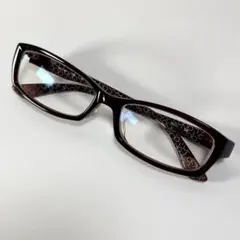 【美品 ユニセックス】カルバンクライン CKロゴ スクエア型眼鏡 5597J