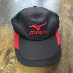 MIZUNO メッシュキャップ ブラック レッドのサムネイル