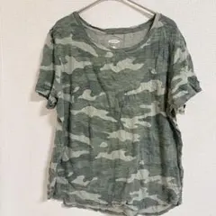 OLD NAVY 迷彩柄 半袖Tシャツ 【L】 レディース おしゃれ グリーン