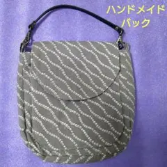 ハンドメイド　パッチ　キルト　バック　パープル　オシャレ