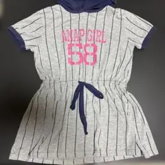 ANAP GIRL ストライプ柄 半袖ワンピース