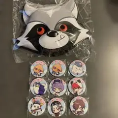 CR クレイジーラクーン ランダム缶バッジ らっきーくんお面