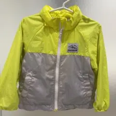 ムージョンジョン ジャケット 100cm グレー×蛍光イエロー 秋冬