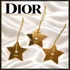 【美品・正規品】DIOR ディオール 星型チャーム 3個セット ゴールド