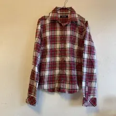 EAST BOY イーストボーイ　チェックボタンシャツ　赤系　11サイズ