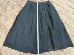 フレアスカート 刺繍 ブラック サイズ40のサムネイル