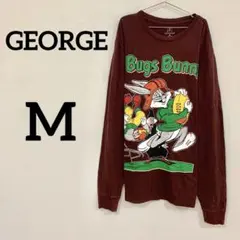 【GEORGE】バッグスバニー プリント長袖Tシャツ Mのサムネイル