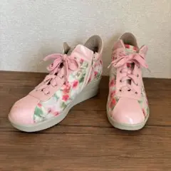 agile by RUCOLINE 花柄　ピンク　エナメル　スニーカー　未使用