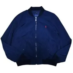 ポロ　ラルフローレン　MA-1型　ボンバージャケット　ネイビー　L
