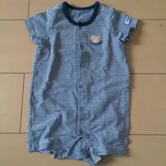 ストライプ柄　ロンパース 半袖 　ミキハウス　70サイズ
