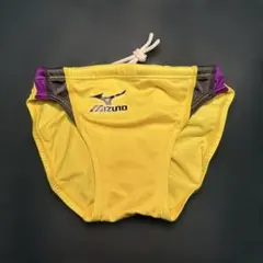 MIZUNO 映画ダイブ使用 競パン 競泳水着 イエロー×パープル サイズSS