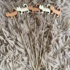 猫のオーナメント 5本セット