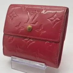 LOUIS VUITTON ルイヴィトン ヴェルニ 三つ折り財布 ピンク