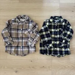 GLOBAL WORK チェック柄シャツ 2枚セット