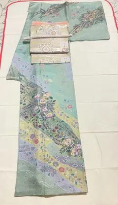 訪問着フルセット　辻ヶ花　金彩　絞り　地紋　高級　金銀糸　正絹　入学式　卒業式
