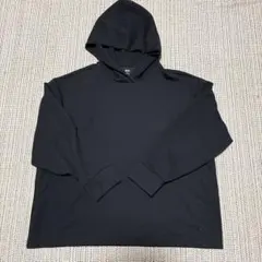 大きいサイズUNIQLO ブラック フード付きパーカー 3XL