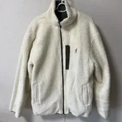 KANGOL リバーシブル　フリースジャケット　クリーム色　XLサイズ