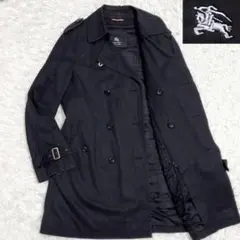 M バーバリーブラックレーベル ホースロゴ シャドーチェック ライナー トレンチ