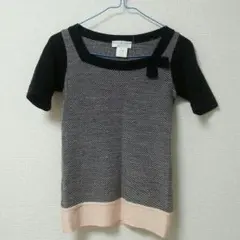 PAUL&JOE半袖ニット★胸元リボン付きのサムネイル
