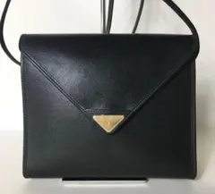 イヴサンローラン ショルダーバッグ レザー ブラック YSLロゴ