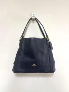 訳あり‼COACH コーチ レザー イーディ トートバッグ ネイビー - メルカリ