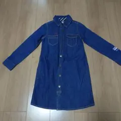 デニムブルー ボタンアップ長袖ワンピース　Rusty　新品未使用