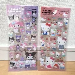 新品✨ハローキティ マイメロディ クロミ クリアキャンディシール 2枚セット