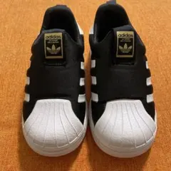 adidas スーパースター ブラック/ホワイト 15.5cm