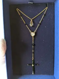 《新品未使用》スワロフスキー クリスタル ジルコニア ロングネックレス