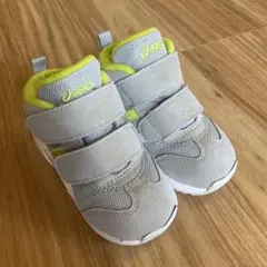 アシックス　スクスク　シューズ グレー/イエロー