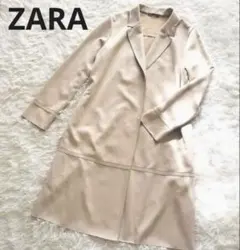 【ZARA 】ベージュ フェイクスエード　トレンチ　ロングコート　大きいサイズ