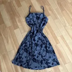 Dazy グレー系花柄キャミワンピース　XL