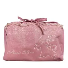 Minnie Mouse ピンクポーチ　コスメメイクポーチ　旅行の小物入れにも！