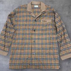 90s BURBERRYS バーバリーズ　パジャマシャツ　ノバチェック　Lサイズ
