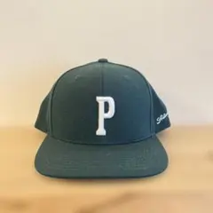 新品 prillmal 刺繍 キャップ ダークグリーン