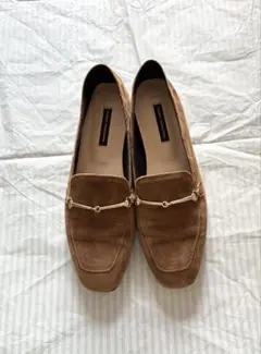 FABIO RUSCONIブラウン スエード ローファー36