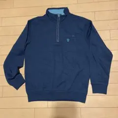 ネイビー ハーフジップ トレーナー
