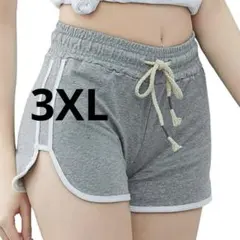 ⭐️ショートパンツ 部屋着　綿ストレッチ スポーツ　アウトドア　3XL グレー