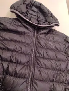 Puma フード付き ブラックダウンジャケット