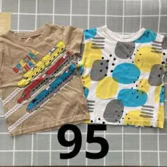 半袖カットソー　列車プリント Tシャツ 95サイズ　男の子