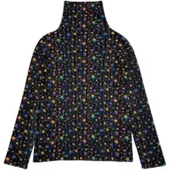 美品 PLEATS PLEASE 花柄 刺繍 ハイネック カットソー 黒 3 イッセイミヤケ☆PLEATS PLEASE☆長袖カットソー3 - メルカリ