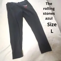 【オシャレ☆The rolling stones azul】黒　パンツ　サイズLのサムネイル