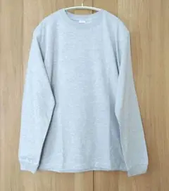 【UnitedAthle】ロングＴシャツ　長袖　袖リブ　アッシュグレー　Ｌ