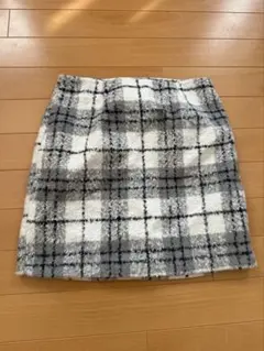 チェック柄　ミニスカート
