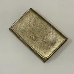 Hike様専用　イルビゾンテ　IL BISONTE ゴールド　レザー　名刺入れのサムネイル